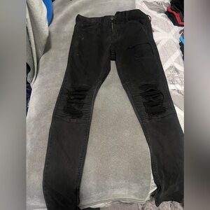 Barley worn Mens 30x30 black ripped slim Pacsun jeans